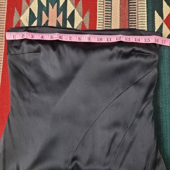 Vintage Reva Mivasagar Black Sleeveless Silk Maxi Gown Sz 10/M Wedding Evening - Picture 4 of 6